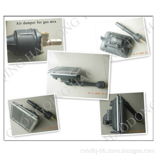 Thermostat catalytic infrared gas fired burner for pizza oven